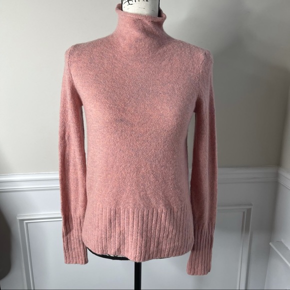 Madewell pink super soft turtleneck inland sweater - Picture 2 of 7